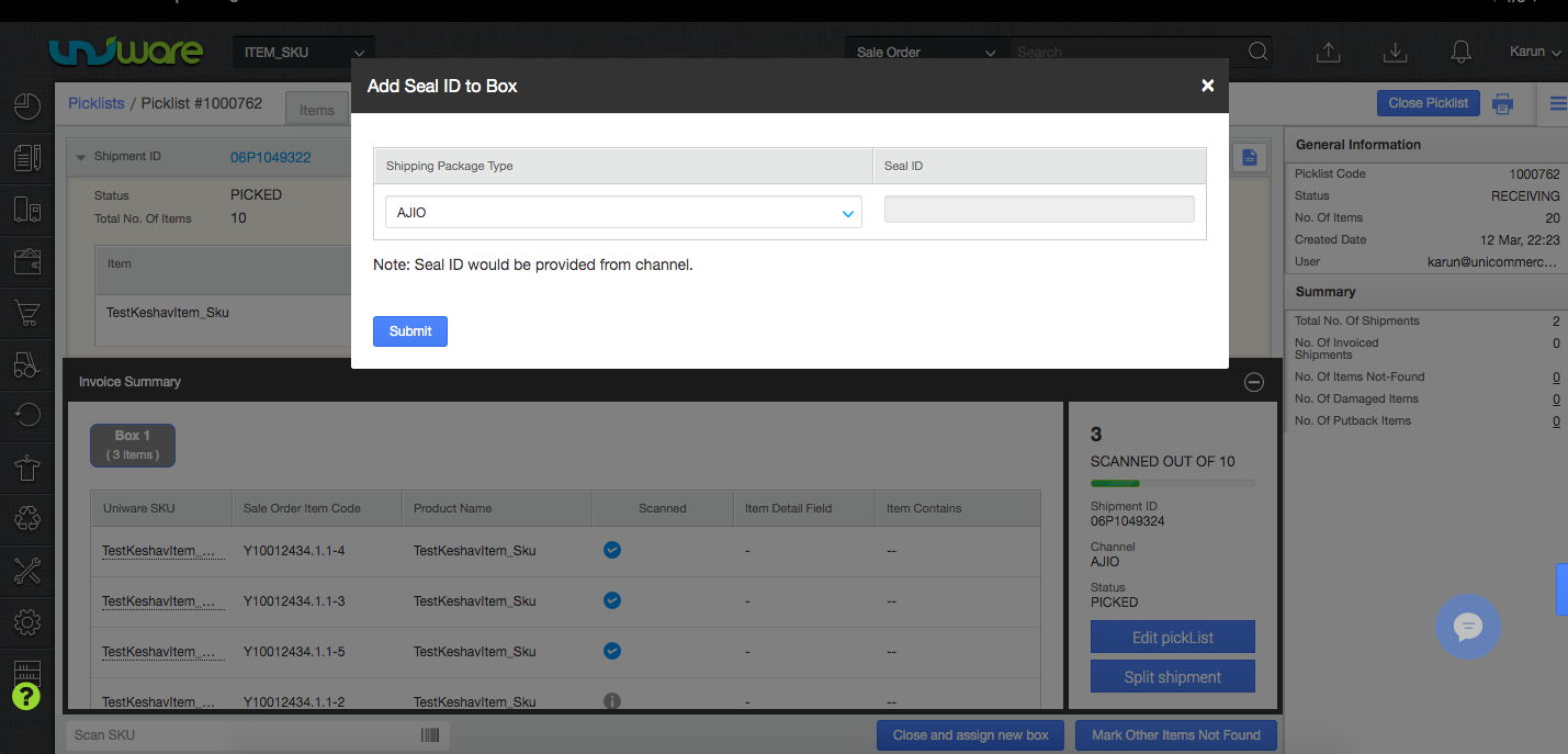 Integration with AJIO JIT B2C - Unicommerce Support Portal