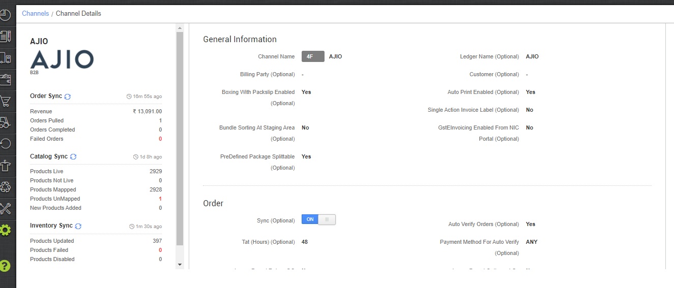 Integration with AJIO JIT B2C - Unicommerce Support Portal