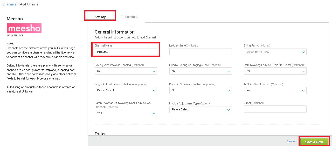 Integration With Meesho Unicommerce Support Portal