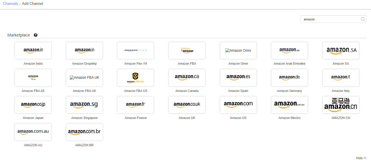 Integration with Amazon International channels Support Portal